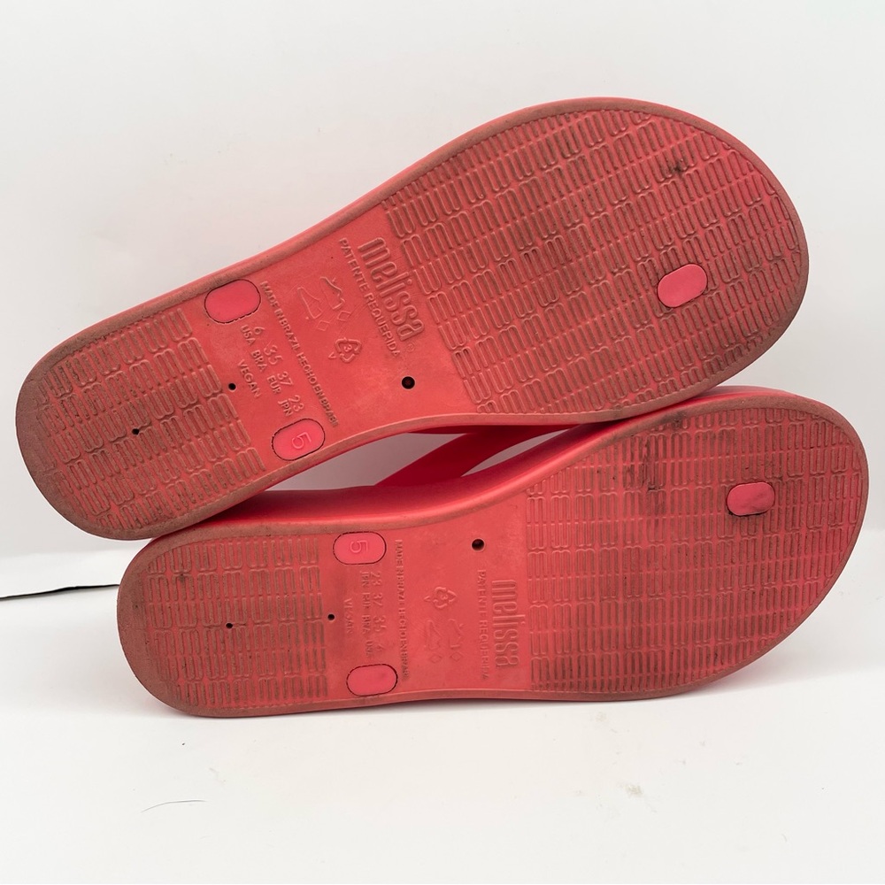 Melissa vegan sun venice platform sandals red/orange women’s Size 6 - Picture 10 of 11